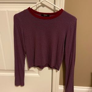 Forever 21 blue and red striped shirt size large